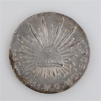 1881 Mexican Republic Silver 8 Reales