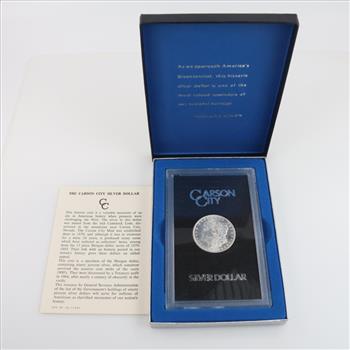 1882-CC US Morgan Silver Dollar In Case