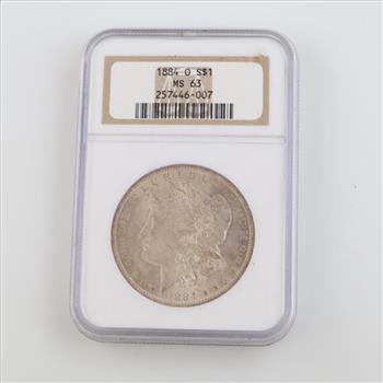 1884-O MS63 US Morgan Silver Dollar NGC Graded