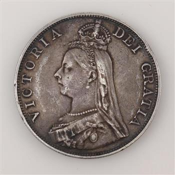1887 Queen Victoria Silver Double Florim Coin
