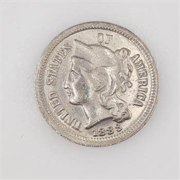 1888 Three Cent Nickel Coin