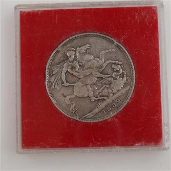 1889 United Kingdom Queen Victoria Crown Jubilee Head