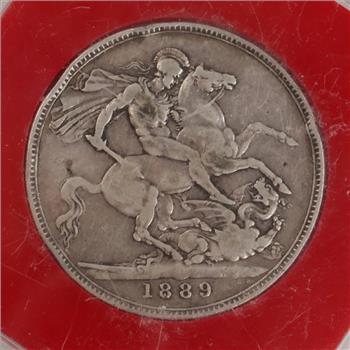 1889 United Kingdom Queen Victoria Crown Jubilee Head