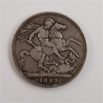 1889 United Kingdom Queen Victoria Jubilee Head Silver Crown