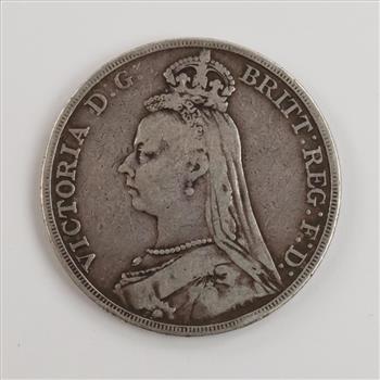 1889 United Kingdom Queen Victoria Jubilee Head Silver Crown