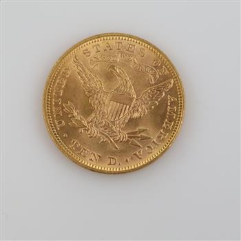 1895 Liberty Eagle Coronet Head Fine Gold $10 Coin