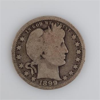 1899 Barber Silver Quarter