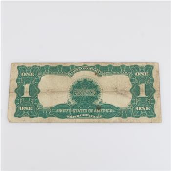 1899 US Black Eagle Silver Certificate One Dollar Large Note