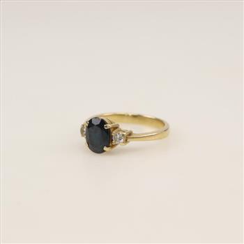18kt Diamond Blue Spinel Ring