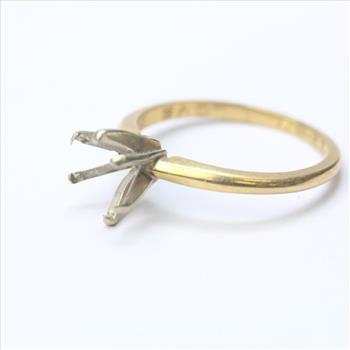 18kt Gold 2.1g Empty Setting Solitaire Engagement Ring
