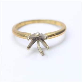 18kt Gold 2.1g Empty Setting Solitaire Engagement Ring