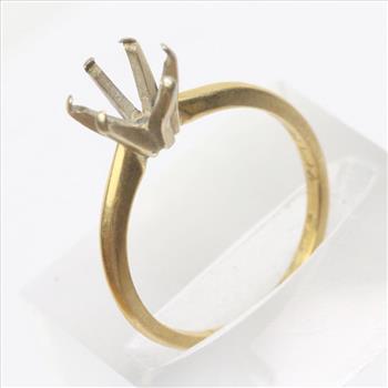 18kt Gold 2.1g Empty Setting Solitaire Engagement Ring
