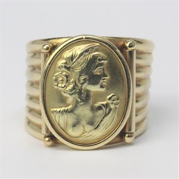 18kt Gold 5.2g Female Profile Ring