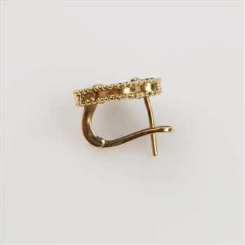 18kt Gold Accent Black Stone Earring