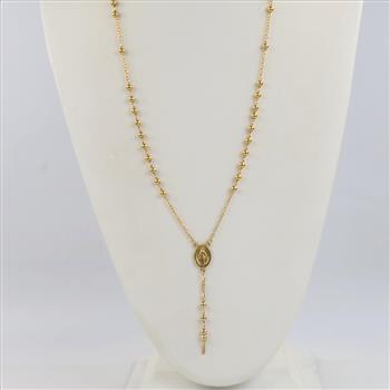 18kt Gold Beaded Rosary