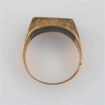 18kt Gold Black Onyx Stone Ring