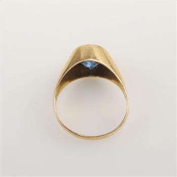 18kt Gold Blue Spinel Ring