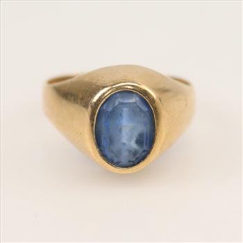 18kt Gold Blue Spinel Ring
