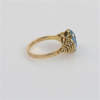 18kt Gold Blue Spinel Stone Ring
