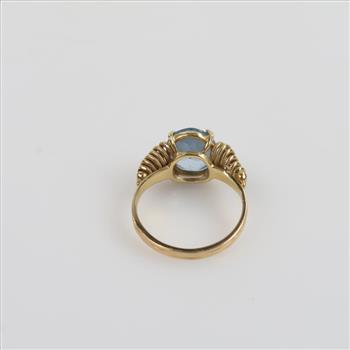 18kt Gold Blue Spinel Stone Ring