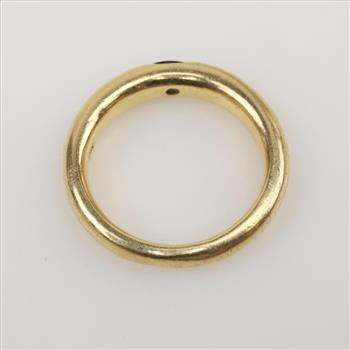 18kt Gold Blue Stone Band