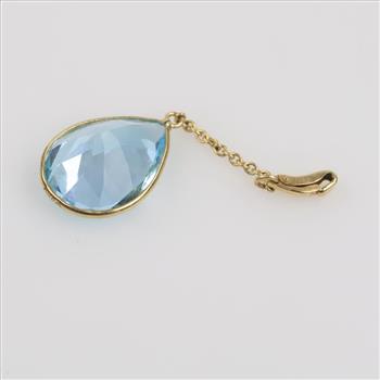 18kt Gold Blue Stone Pendant