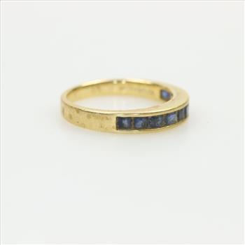 18kt Gold Blue Stone Ring
