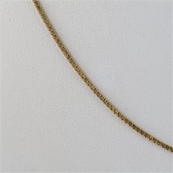18kt Gold Box Chain Necklace