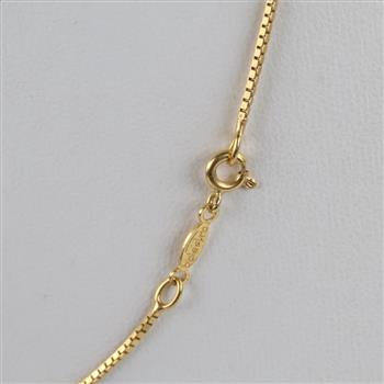 18kt Gold Box Chain Necklace