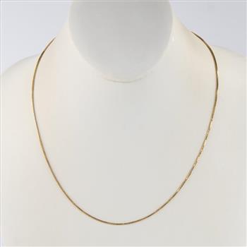 18kt Gold Box Chain Necklace