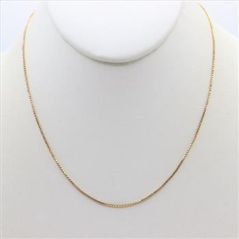 18kt Gold Box Chain Necklace