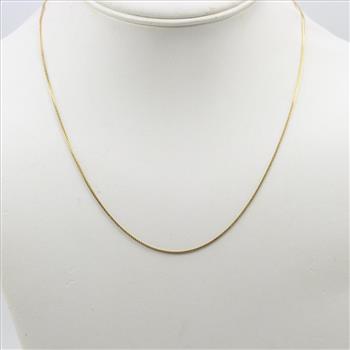 18kt Gold Box Chain Necklace