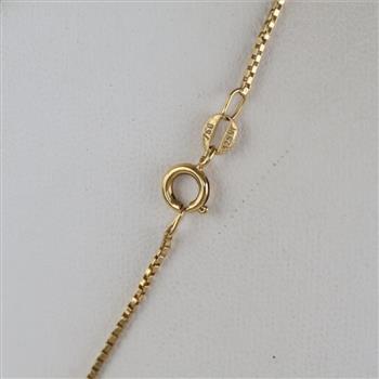 18kt Gold Box Link Necklace
