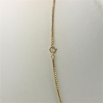 18kt Gold Box Link Necklace