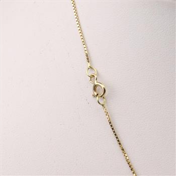 18kt Gold Box Link Necklace