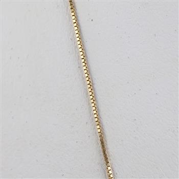 18kt Gold Box Link Necklace