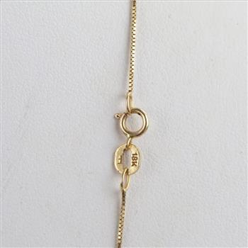 18kt Gold Box Link Necklace