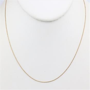 18kt Gold Box Necklace