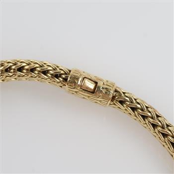 18kt Gold Braided Mesh Bracelet, Evaluated By Our Certified Gemologist-AGS/GIA