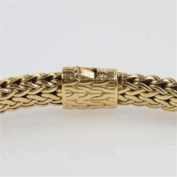 18kt Gold Braided Mesh Bracelet, Evaluated By Our Certified Gemologist-AGS/GIA