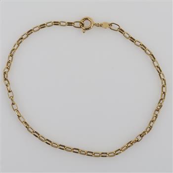 18kt Gold Cable Chain Bracelet