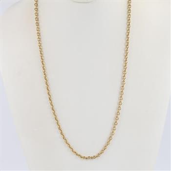 18kt Gold Cable Chain Necklace