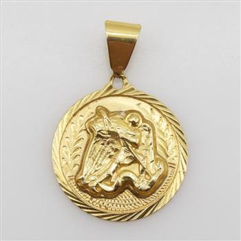 18kt Gold Circle Pendant