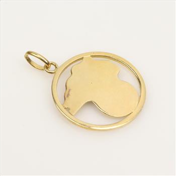 18kt Gold Circle Pendant