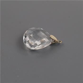 18kt Gold Clear Stone Pendant