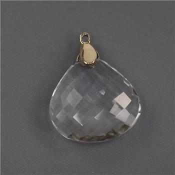 18kt Gold Clear Stone Pendant