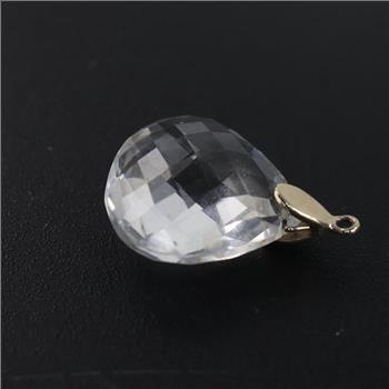18kt Gold Clear Stone Pendant