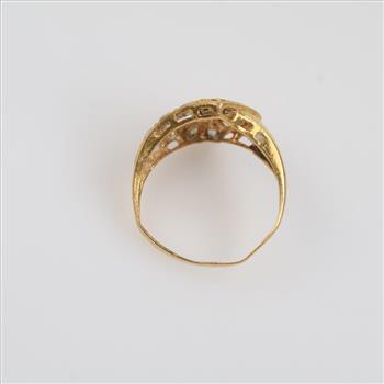 18kt Gold Clear Stone Ring