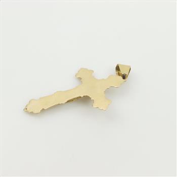 18kt Gold Cross Religious Pendant