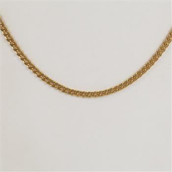 18kt Gold Curb Link Chain Necklace -Evaluated By Our Certified Gemologist-AGS/GIA